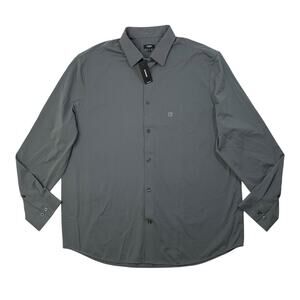 Express Shirt Mens XL Graphite Cotton Blend Classic 1MX Button Up Long Sleeve
